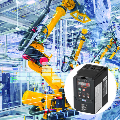 VFD 2HP, 1.5KW, 7.5A, 1 or 3 Phase 220V Input to 3 Phase 220V Output Variable Frequency Drive, 40-60Hz Input, 0-400Hz Output VFD for Spindle Motor CNC Speed Control