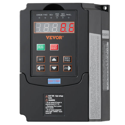 VFD 2HP, 1.5KW, 7.5A, 1 or 3 Phase 220V Input to 3 Phase 220V Output Variable Frequency Drive, 40-60Hz Input, 0-400Hz Output VFD for Spindle Motor CNC Speed Control