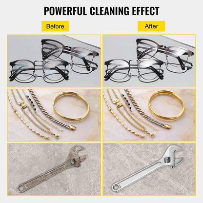 10-Liter-Ultraschallreiniger mit Dualfrequenz-Technologie, Heizung, geeignet für Schmuckteile, Brillen, Ringe, Prothesen, Leiterplatten und mehr (28/40 kHz).
