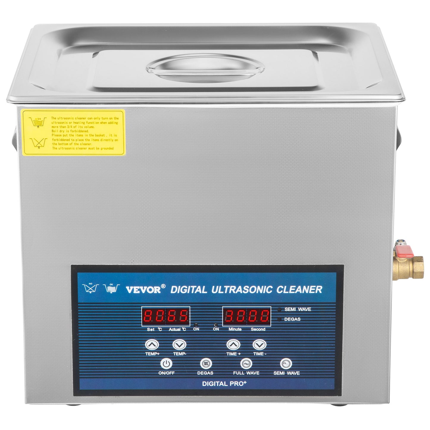 10-Liter-Ultraschallreiniger mit Dualfrequenz-Technologie, Heizung, geeignet für Schmuckteile, Brillen, Ringe, Prothesen, Leiterplatten und mehr (28/40 kHz).