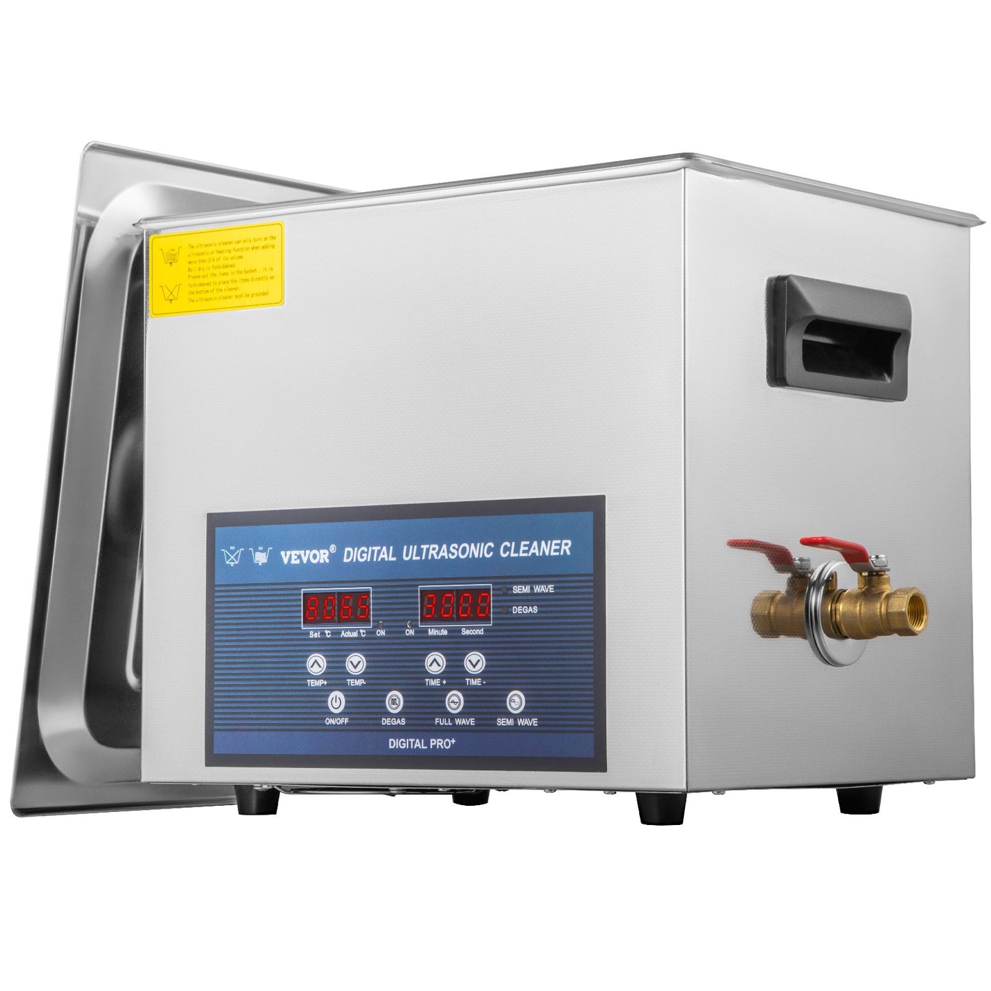 10-Liter-Ultraschallreiniger mit Dualfrequenz-Technologie, Heizung, geeignet für Schmuckteile, Brillen, Ringe, Prothesen, Leiterplatten und mehr (28/40 kHz).