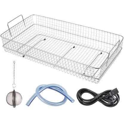 30-Liter-Ultraschallreiniger mit Dualfrequenz-Technologie, Heizung, geeignet für Schmuckteile, Brillen, Ringe, Prothesen, Leiterplatten und mehr (28/40 kHz).