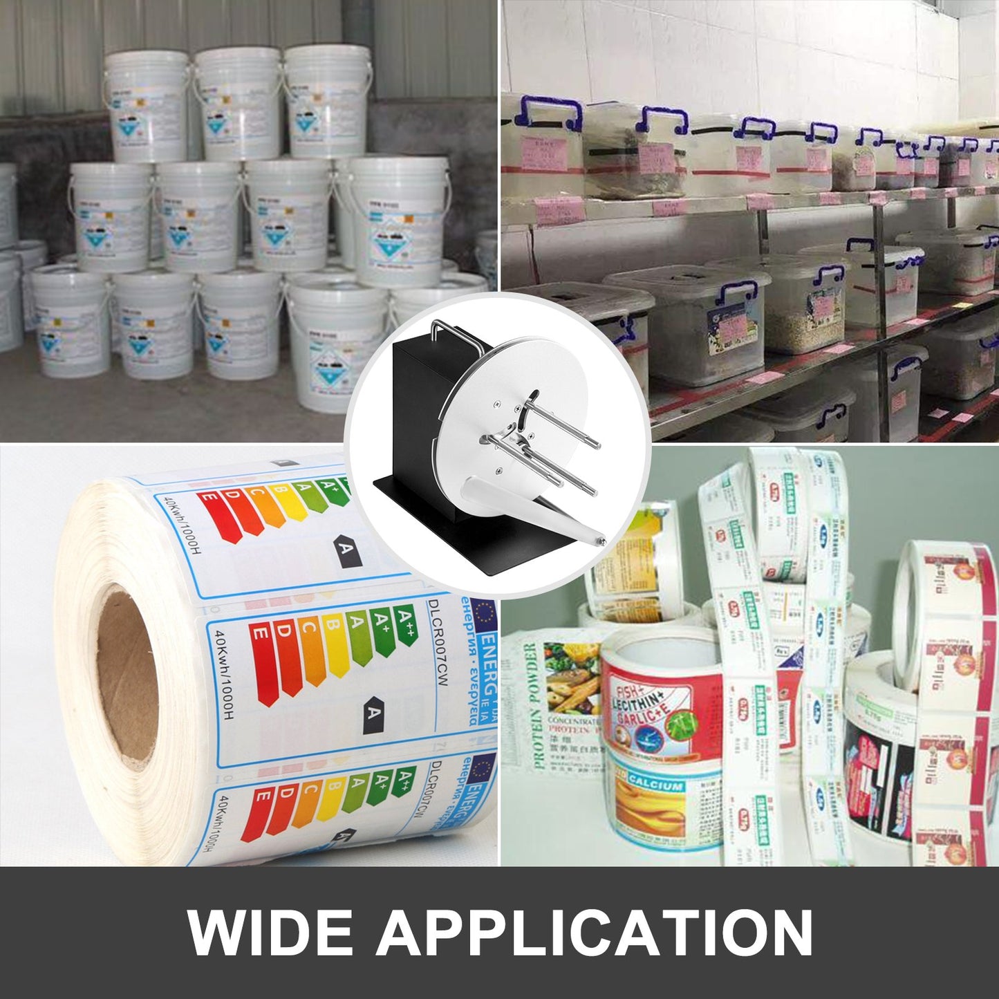 Etikettenaufwickler 120 mm Breite, bidirektionaler Aufwickler, max. 220 mm Durchmesser, Synchronisierung mit Druckern für verschiedene Branchen