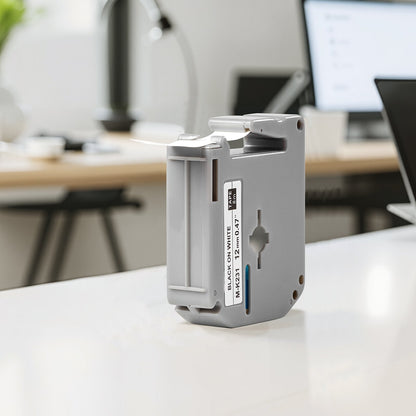 Etikettenband, 4er-Pack, 12 mm (0,47 Zoll) Schwarz auf Weiß, kompatibel mit verschiedenen Brother-Etikettendruckern, strapazierfähig und langlebig, wasserfest, Ersatz für Letra Tag M-K231