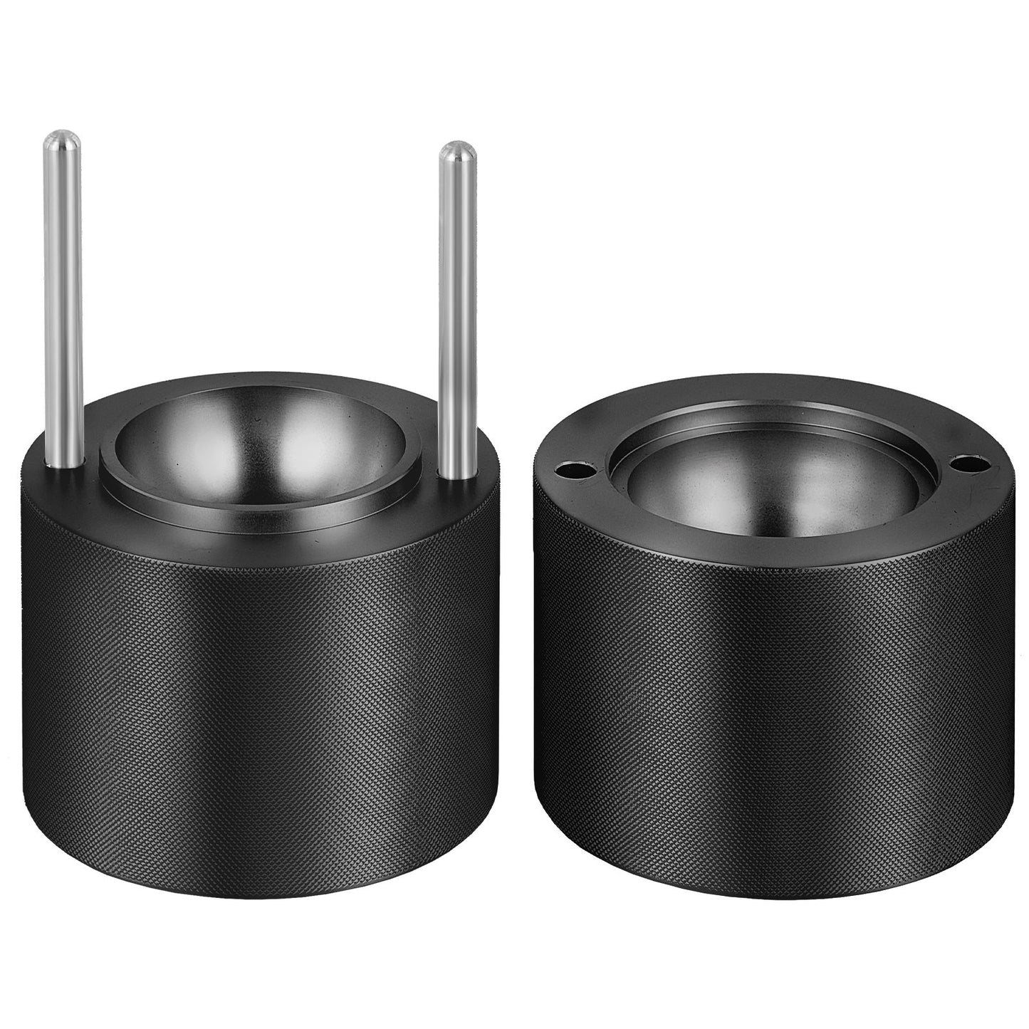 Eisballpresse, 60-mm-Eiskugelformer, Eisballpress-Set aus Flugzeugaluminiumlegierung für 60-mm-Eiskugeln, Eispresse mit Zange und Abtropfschale, für Whisky, Cocktails, Bourbon, Scotch auf Partys und im Urlaub, Schwarz