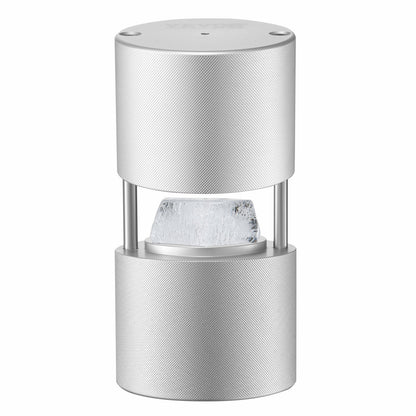 Ice Diamond Eisballpresse, 6 cm (2,4 Zoll) Eisballformer, Set aus Flugzeugaluminium für Ice Diamond Eisballpresse, Eispresse mit Zange und Abtropfschale, für Whisky, Cocktails, Bourbon, Scotch auf Partys und Feiertagen