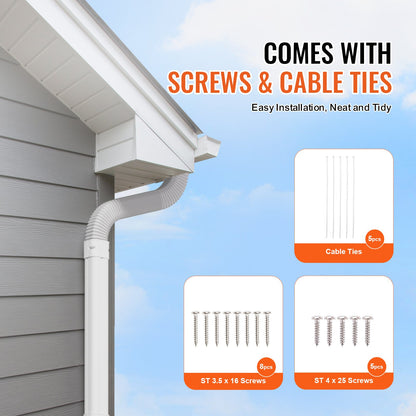 Mini-Split-Klimaanlagen-Abdeckung (76,2 mm breit, 2270 mm lang), dekorative PVC-Rohrleitungsabdeckung für Klimaanlagen mit 2 geraden Luftkanälen und komplettem Zubehör, einfache Montage, lackierbar für Wärmepumpen, weiß