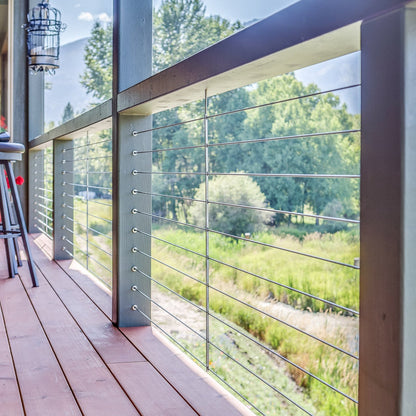 101 Pack T316 Stainless Steel Protector Sleeves for 3.2mm Wire Rope Cable Railing, DIY Balustrade T316 Marine Grade, Come with A Free Drill Bit, Black