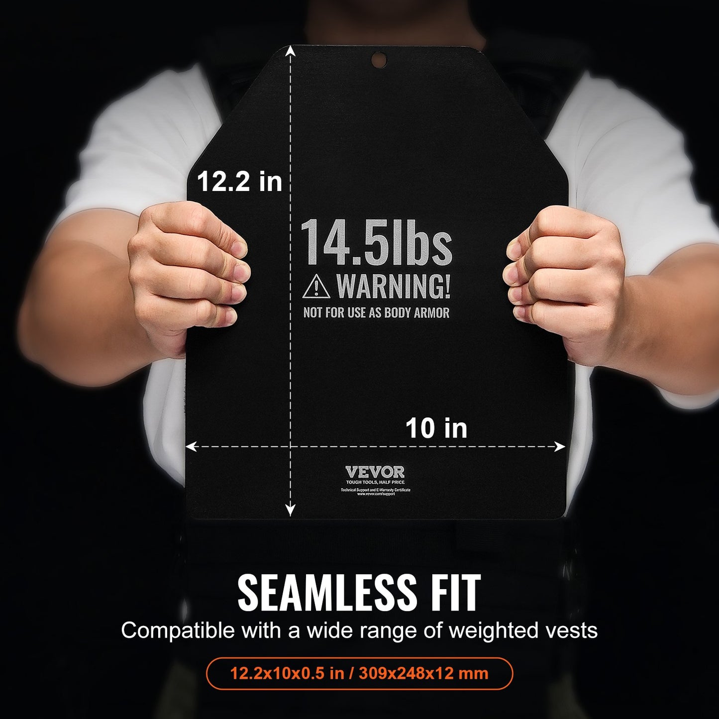 Gewichtsscheiben für Gewichtswesten, 14,5 Pfund pro Paar, hochwertige Stahlgewichtsscheiben, ergonomische Passform – WODs, Zusatzgewicht für Gewichtswesten, für Krafttraining, Laufen, Fitness, intensive Workouts