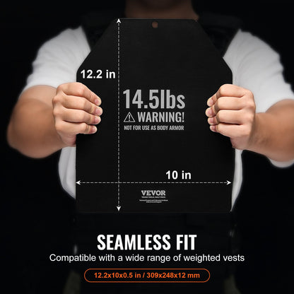 Gewichtsscheiben für Gewichtswesten, 14,5 Pfund pro Paar, hochwertige Stahlgewichtsscheiben, ergonomische Passform – WODs, Zusatzgewicht für Gewichtswesten, für Krafttraining, Laufen, Fitness, intensive Workouts