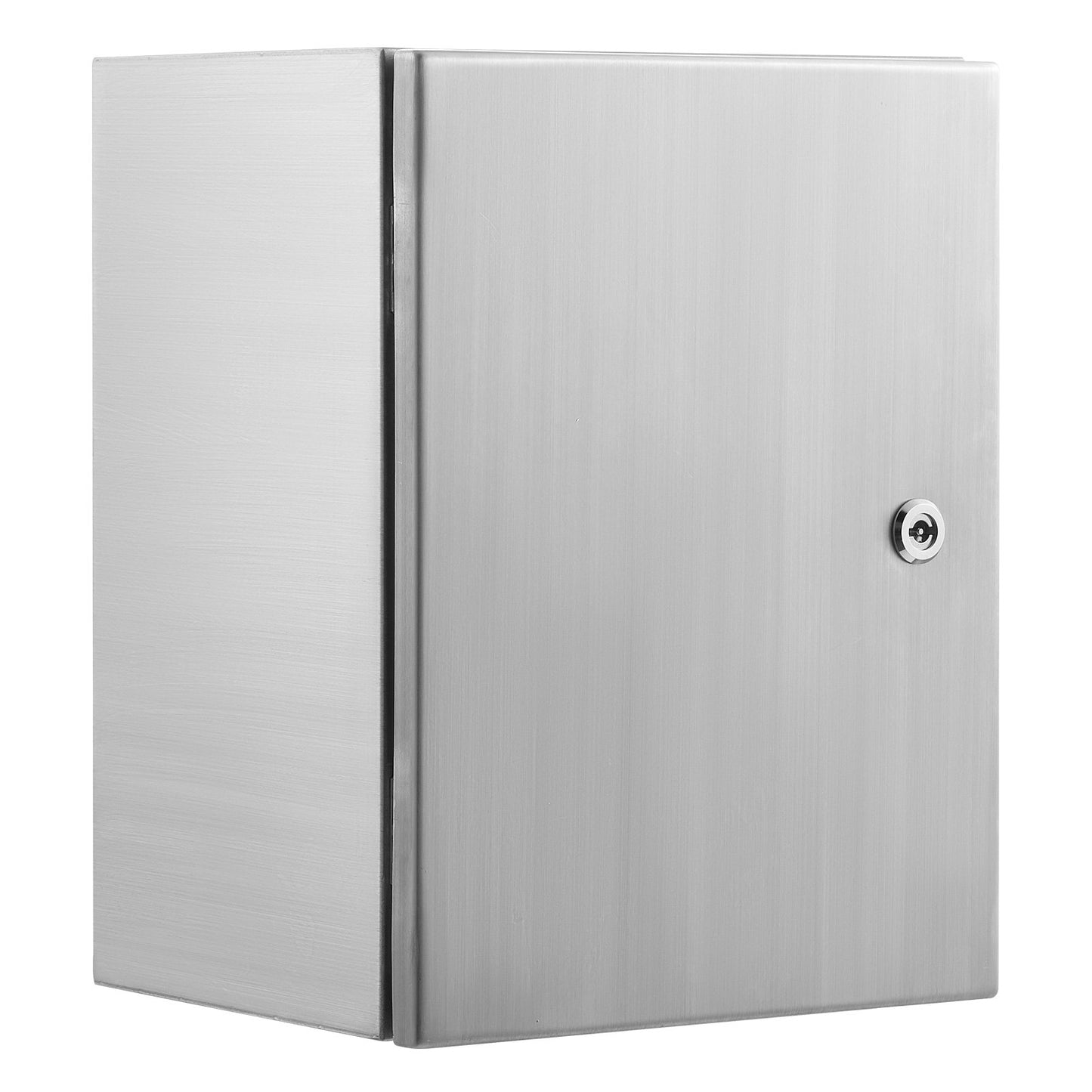 Steel Electrical Box, 50.8 x 40.6 x 20.3 cm, 304 Stainless Steel Electrical Enclosure Box, Wall-Mounted Outdoor Electrical Electronic Equipment Enclosure with Mounting Plate Hinges Lock, IP66 Waterproof