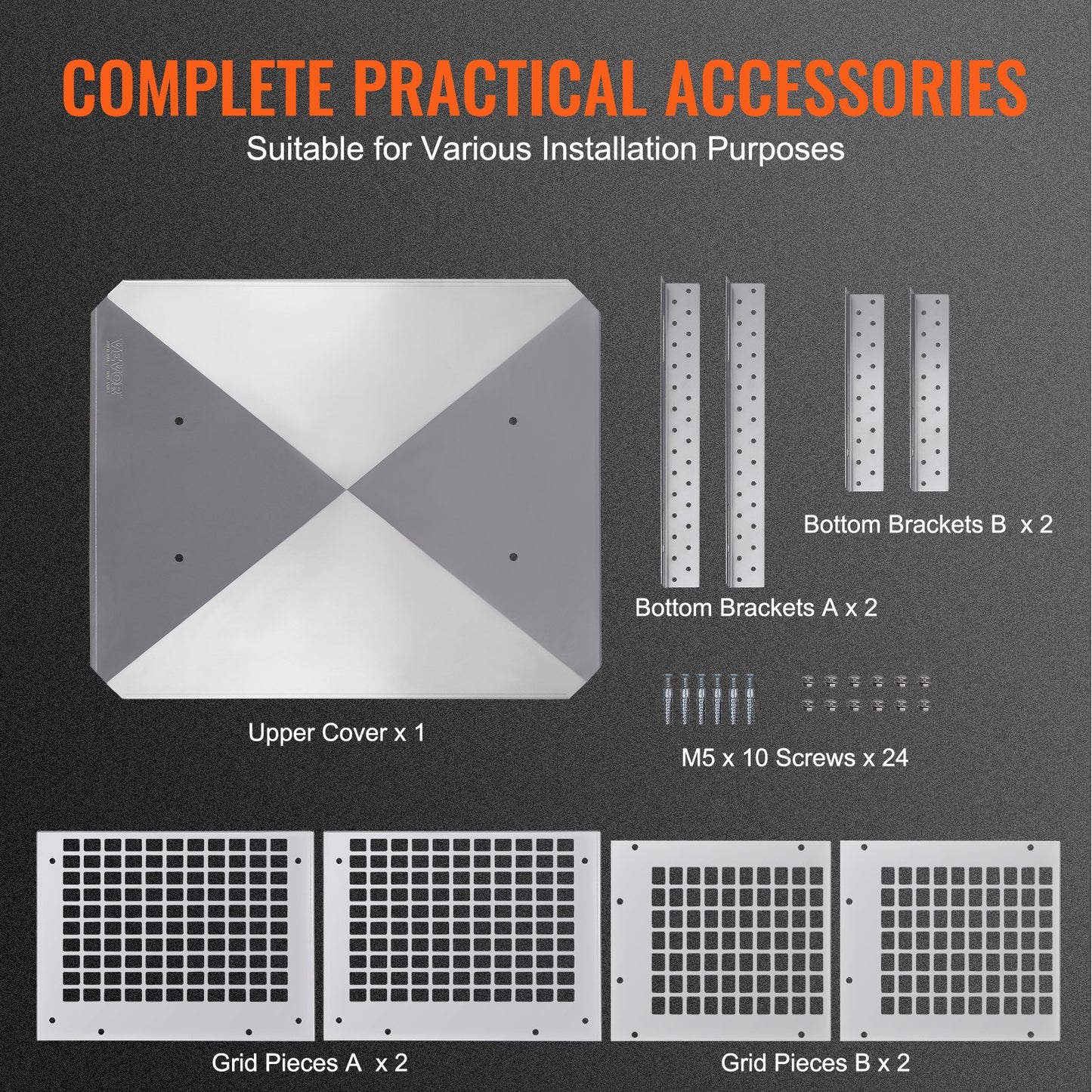 Kaminabdeckung 330,2 x 228,6 mm, Edelstahl 304, kippsicher, praktisches Zubehör, einfache Montage, passend für Kaminrohre mit Drahtgitterabdeckung und Tondachziegeln, silberfarben