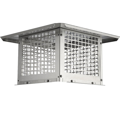 Kaminabdeckung 304,8 x 304,8 mm, Kaminabdeckung aus Edelstahl 304, kippsicher, praktisches Zubehör, einfache Montage, passend für Kaminrohre mit Drahtgitterabdeckung und Tondachziegeln, silberfarben