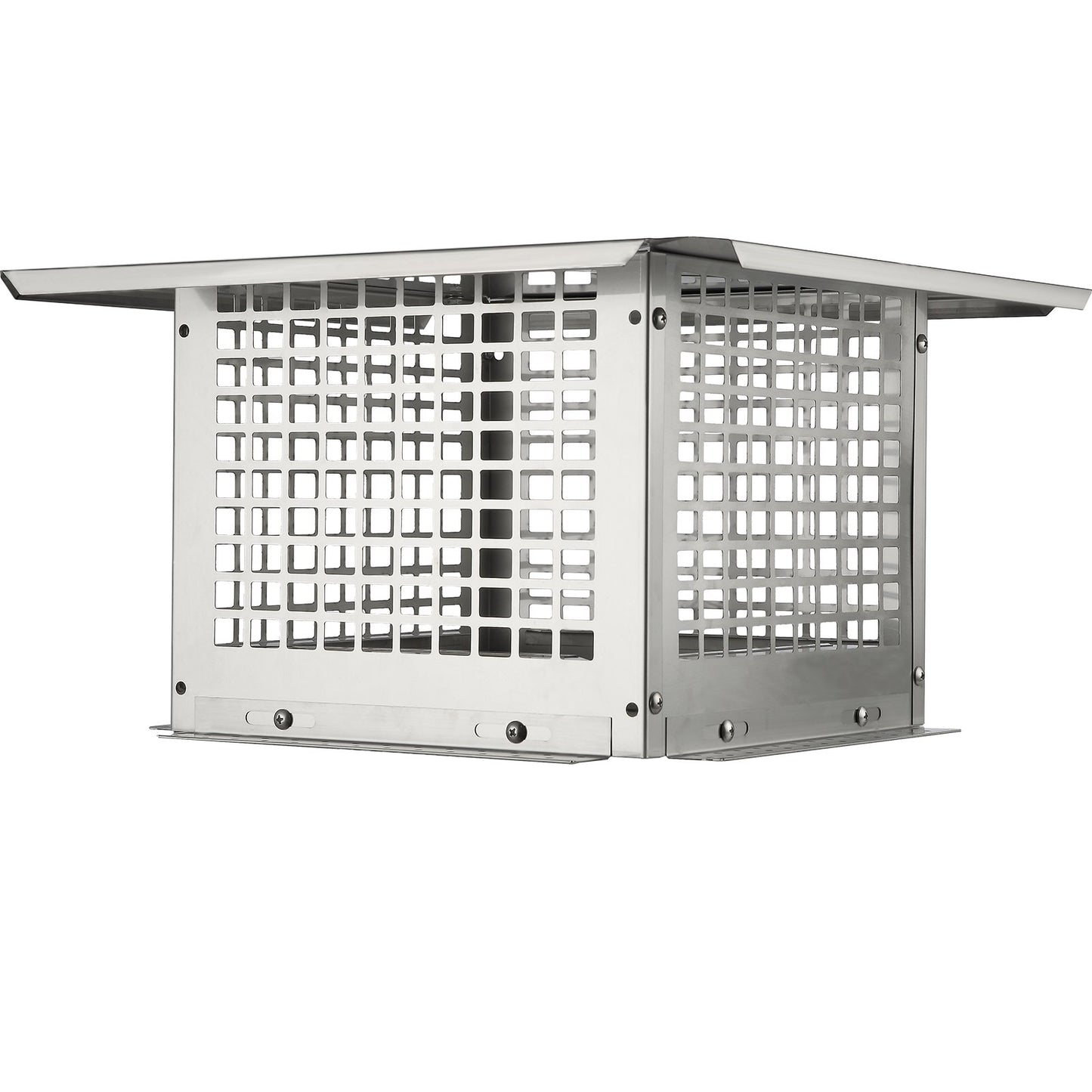 Kaminabdeckung 304,8 x 304,8 mm, Kaminabdeckung aus Edelstahl 304, kippsicher, praktisches Zubehör, einfache Montage, passend für Kaminrohre mit Drahtgitterabdeckung und Tondachziegeln, silberfarben