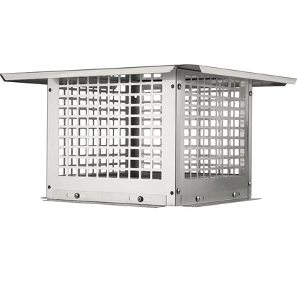 Kaminabdeckung 304,8 x 304,8 mm, Kaminabdeckung aus Edelstahl 304, kippsicher, praktisches Zubehör, einfache Montage, passend für Kaminrohre mit Drahtgitterabdeckung und Tondachziegeln, silberfarben