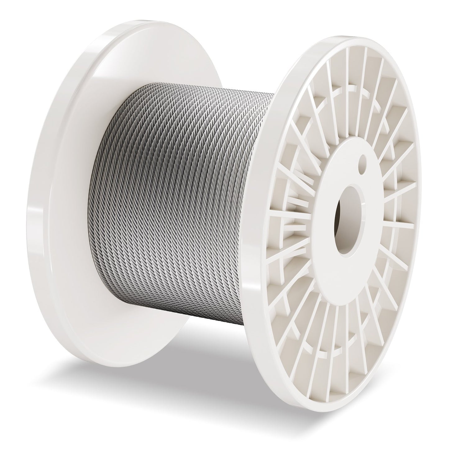 Wire Rope Kit, 1/8" 100 ft 304 Stainless Steel Cable with 124 Accessories, 1600 lbs Breaking Strength, 7x7 Strands Construction Marine Aircraft Grade for Handrail Stair Decking Fence Outdoors