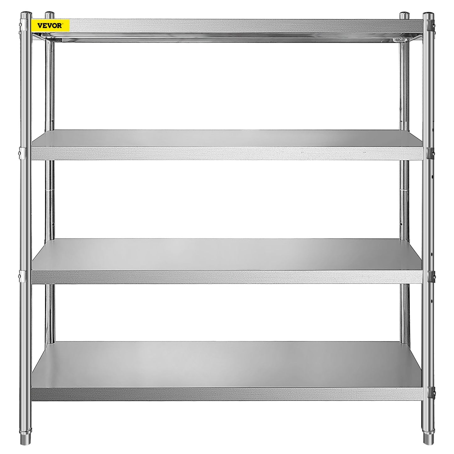 Storage Shelf, 4-Tier Stainless Steel Shelving, Storage Shelving Unit, 70.9 x 17.7 x 59.1 Inch Heavy Duty Storage Rack Shelving, 1320 Lbs Total Capacity with Adjustable Height