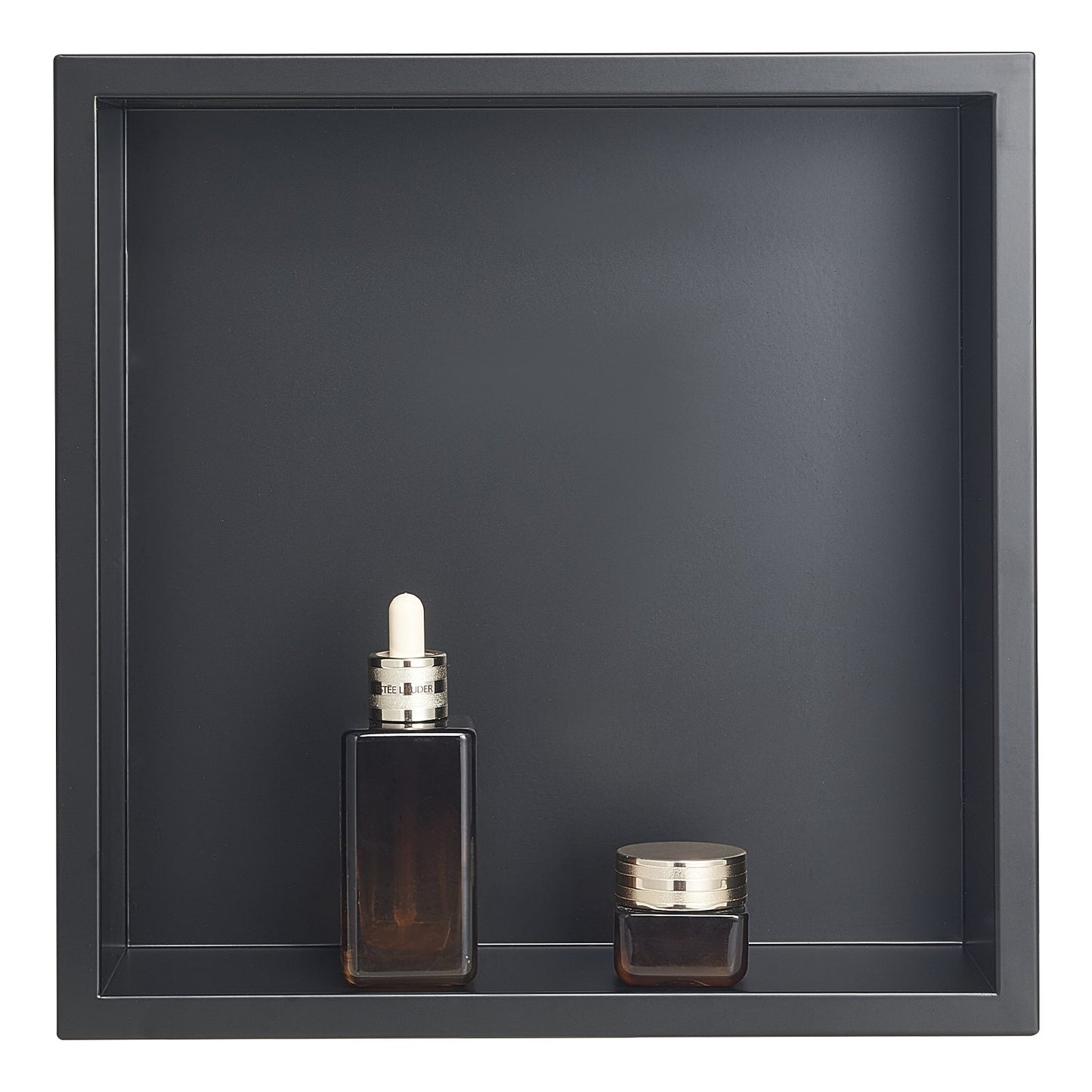 Shower Niche, 33.0 x 33.0 x 10.2 cm Recessed Wall Niche, Heavy-duty Stainless Steel Modern Soap & Shampoo Storage Organizer, Sealed Waterproof, Durable & Easy to Install, Black for Bathroom