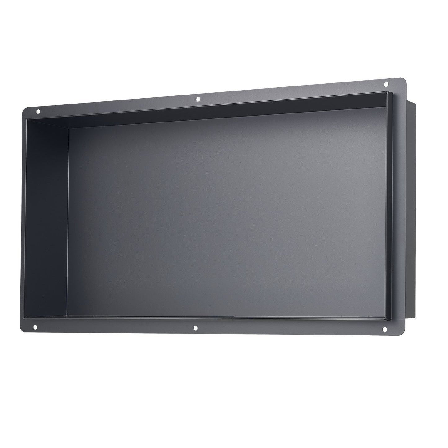 Shower Niche, 33.0 x 63.5 x 10.2 cm Frameless Recessed Wall Niche, Heavy-duty Stainless Steel Modern Shampoo Storage Organizer, Sealed Waterproof, Durable & Easy to Install, Black for Bathroom