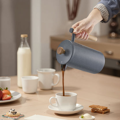 French-Press-Kaffeebereiter, 1 Liter, Edelstahl, mit Filter, große doppelwandige Isolierung, ideal für Cold Brew, Camping, Reisen, Küche und Zuhause, Schwarz