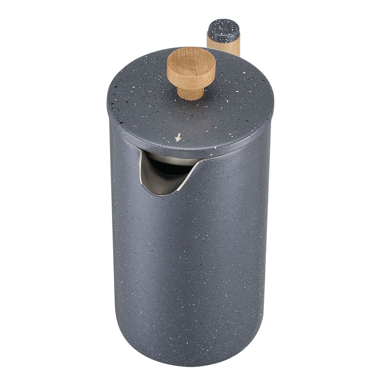 French-Press-Kaffeebereiter, 1 Liter, Edelstahl, mit Filter, große doppelwandige Isolierung, ideal für Cold Brew, Camping, Reisen, Küche und Zuhause, Schwarz