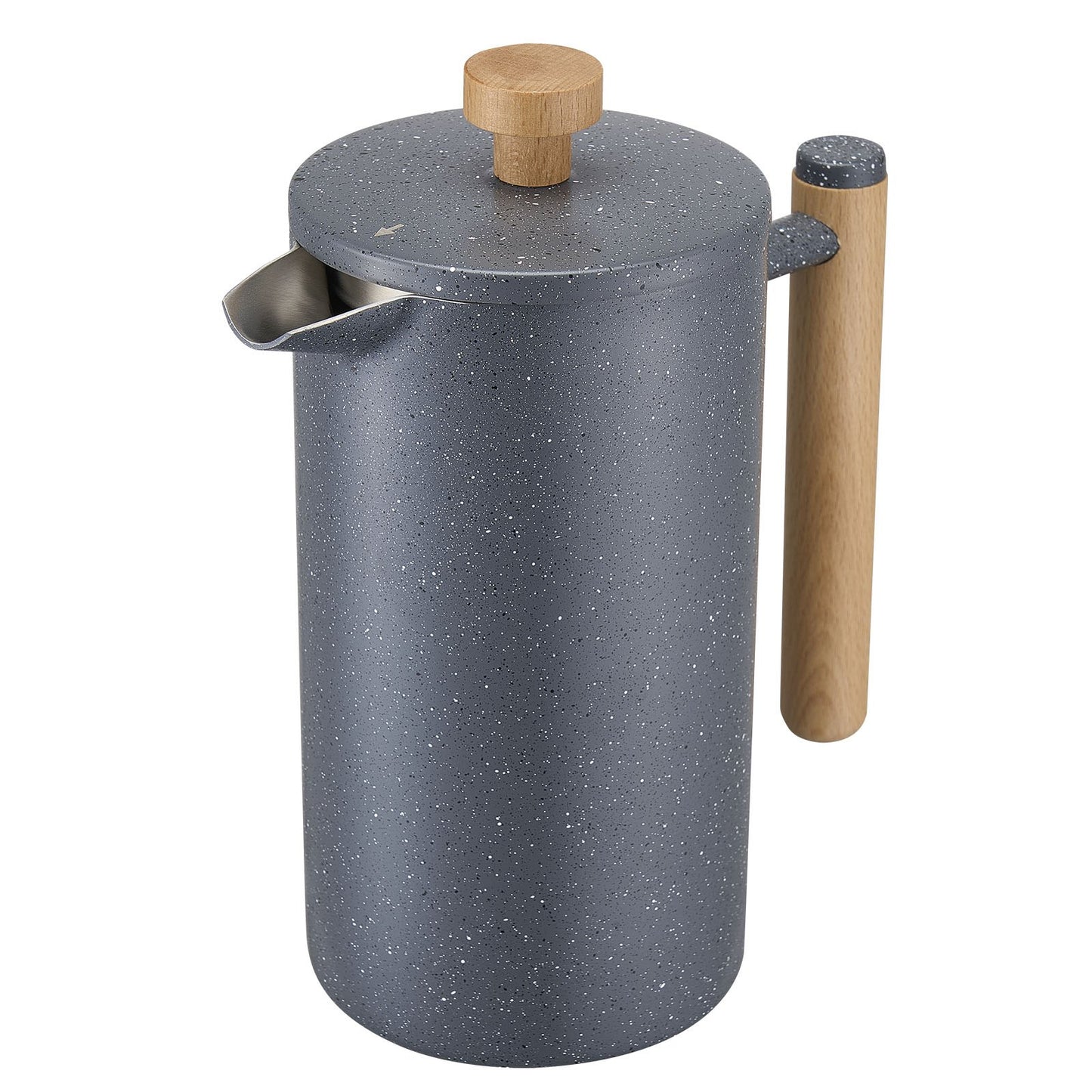 French-Press-Kaffeebereiter, 1 Liter, Edelstahl, mit Filter, große doppelwandige Isolierung, ideal für Cold Brew, Camping, Reisen, Küche und Zuhause, Schwarz