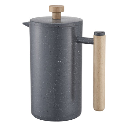 French-Press-Kaffeebereiter, 1 Liter, Edelstahl, mit Filter, große doppelwandige Isolierung, ideal für Cold Brew, Camping, Reisen, Küche und Zuhause, Schwarz