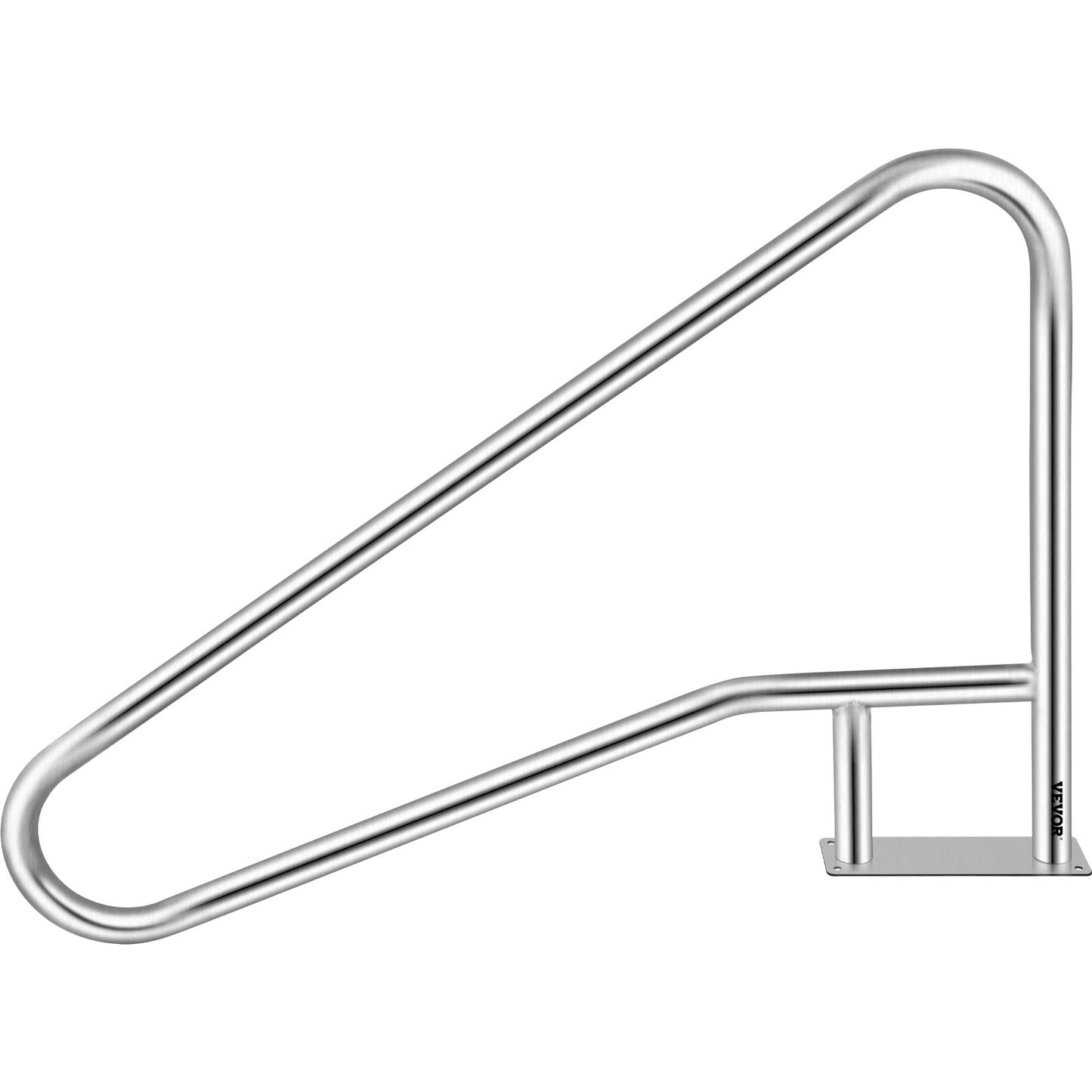 Poolgeländer 54x36" Poolgeländer 304 Edelstahl 250LBS Tragfähigkeit Silber Rostfreier Poolhandlauf Ergonomischer Schwimmbadhandlauf mit blauer Griffabdeckung &amp; M8 Bohrer &amp; selbstschneidenden Schrauben