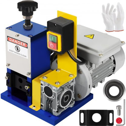 Electric Wire Stripping Machine Φ1.5mm~Φ25mm 180W Portable Automatic Wire Stripper Cable Single Phase Wire Stripping Machine with An Extra Blade for Scrap Copper Recycling