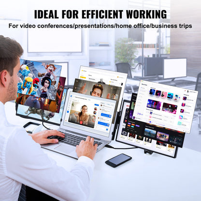 Laptop Screen Extender 35.6 cm HD 1080P Portable Monitor for 33-43 cm Laptop