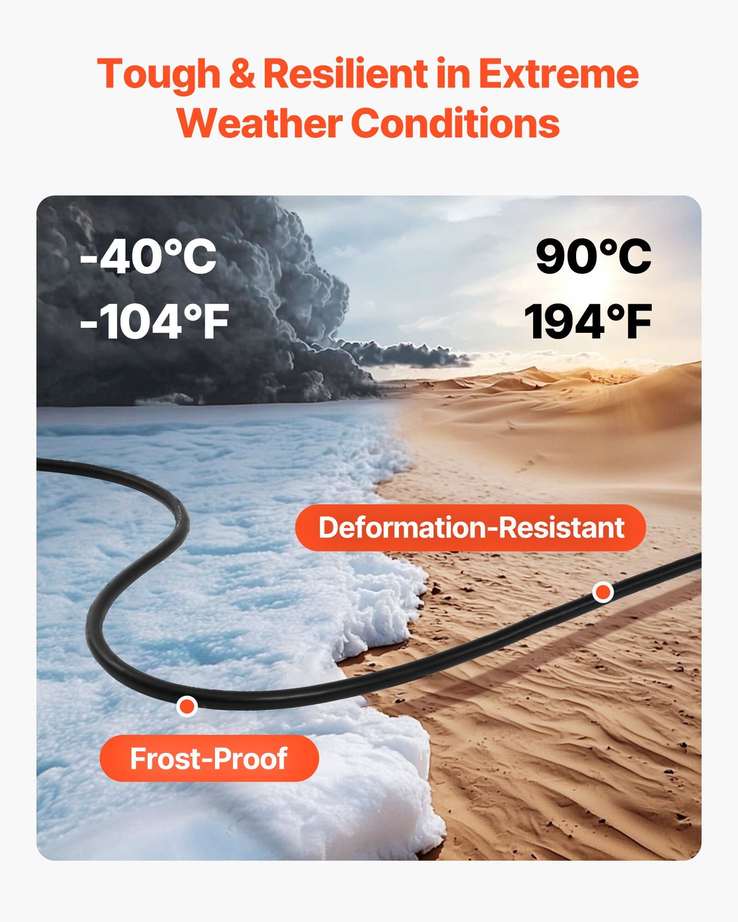 100 Fuß (30,48 m) 10AWG (6 mm²) Premium-Stromkabel, Kupfer-Verlängerungskabel
