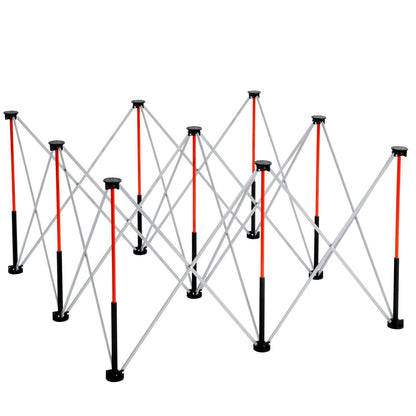 Portable Folding Workstand, 1264 x 1264 mm Collapsible Workbench, 1589 kg Weight Capacity, No Assembly Foldable Work Stand with Storage Bag, Table Top NOT Included, for Garage Workshop Outdoor