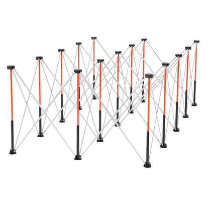 Portable Folding Workstand, 2455 x 1260 mm Collapsible Workbench, 2724 kg Weight Capacity, No Assembly Foldable Work Stand with Storage Bag, Table Top NOT Included, for Garage Workshop Outdoor