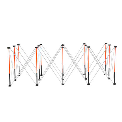 Portable Folding Workstand, 2455 x 1260 mm Collapsible Workbench, 2724 kg Weight Capacity, No Assembly Foldable Work Stand with Storage Bag, Table Top NOT Included, for Garage Workshop Outdoor