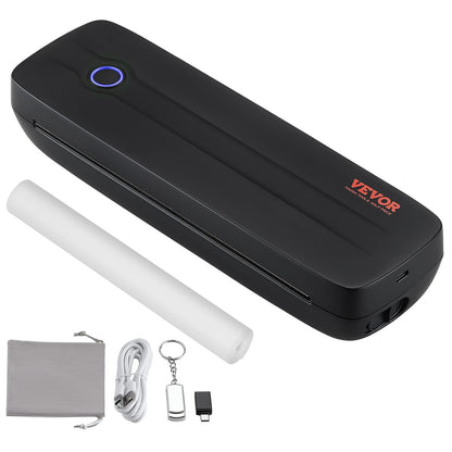 Portable Thermal Printer - 2600mAh Battery, 300 DPI, Bluetooth Inkless Mobile Printer for A4, A5 & 8.5" x 11" Thermal Paper, Compatible with iOS, Android & Laptop, for Travel, Office & Home Use