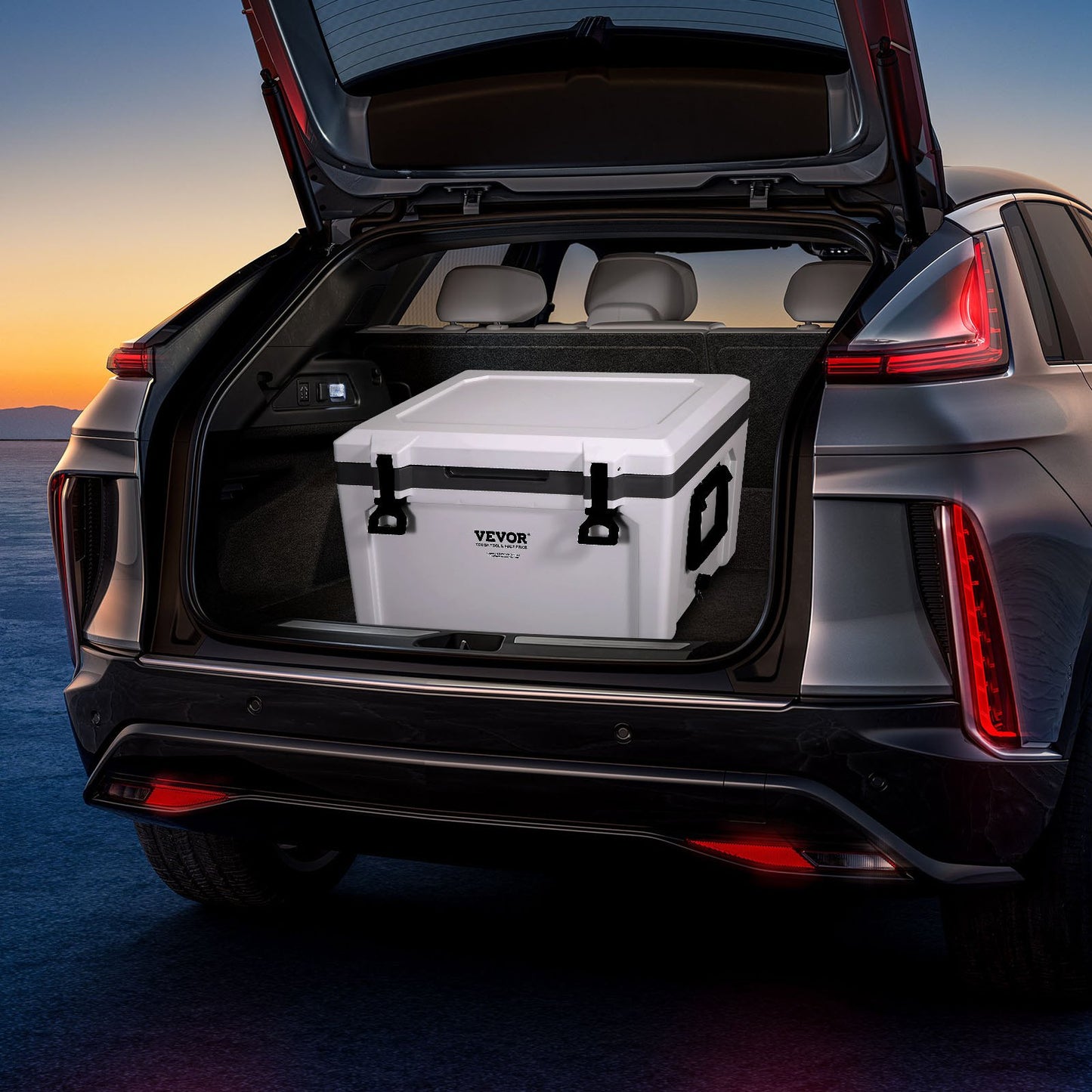 Isolierte, tragbare Kühlbox, 52 qt (ca. 48 Liter), fasst 50 Dosen, hält Eis bis zu 6 Tage lang, mit robustem Griff, ideal für Camping, Strand, Picknick, Reisen und Outdoor-Aktivitäten.