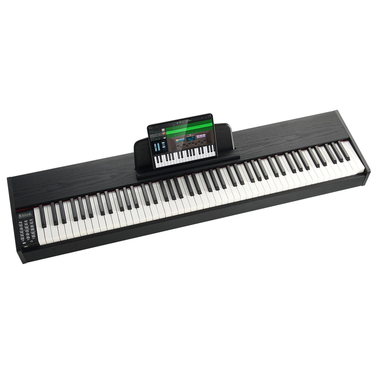 Gewichtetes Digitalpiano, 88 vollgewichtete Tasten, elektrisches Klavier mit zwei Tastaturen und Lautsprechern, Sustain-Pedal, Kopfhöreranschluss, 200 Klangfarben und Rhythmen, unterstützt Bluetooth/USB/MIDI, für Anfänger und Lehrer