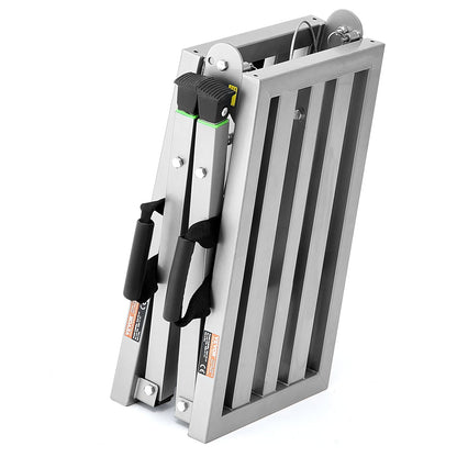 Arbeitsplattform, 3-fach höhenverstellbar, klappbare Trittleiter aus legiertem Stahl, tragbare Gerüstplattform, Tragkraft 181 kg, rutschfeste Gummifüße, Trockenbau-Malerhocker, zum Reinigen und Waschen