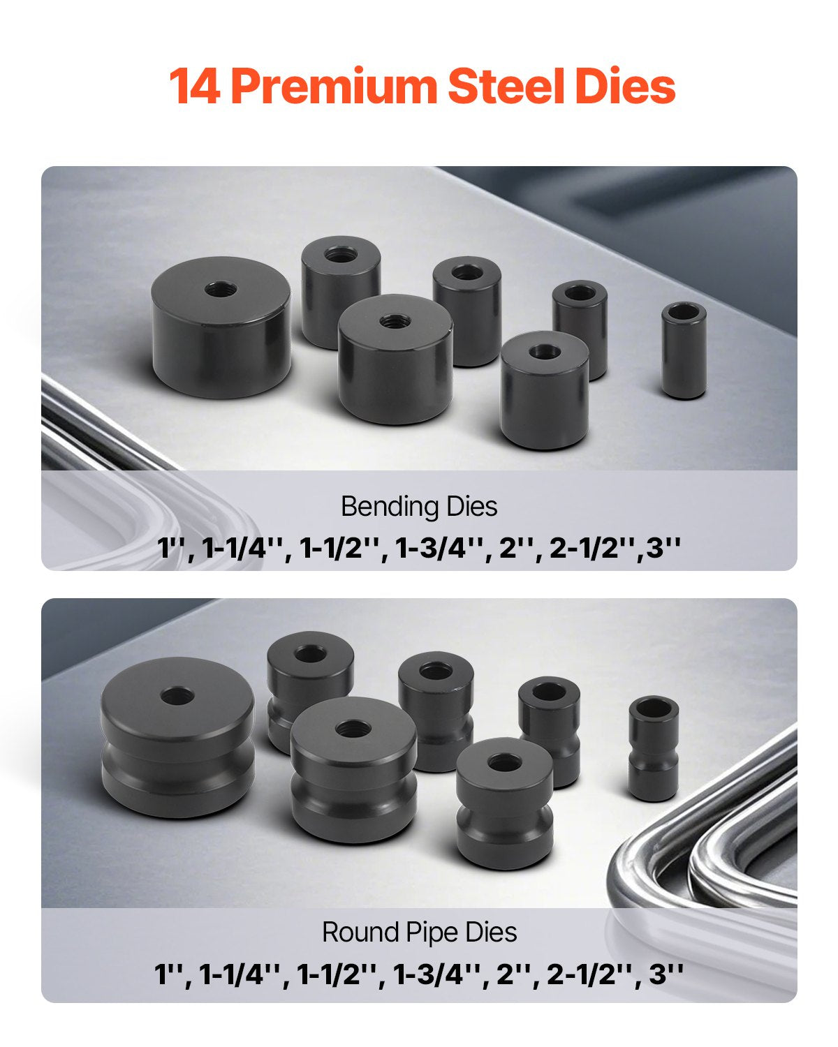 Manuelle Rohrbiegemaschine mit 14 Biegebacken, robustes 200°-Biegewerkzeug für Kupfer-, Aluminium- und Eisenrohre, ideal für Reparaturen an Klimaanlagen, Kühlschränken und Autos.