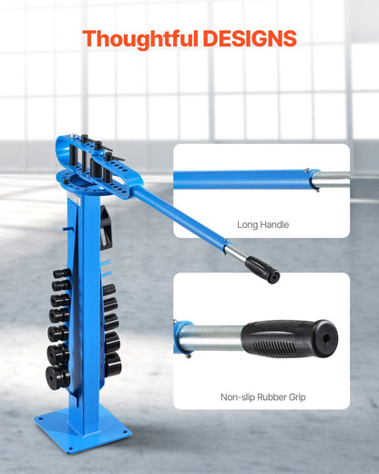 Manuelle Rohrbiegemaschine mit 14 Biegebacken, robustes 200°-Biegewerkzeug für Kupfer-, Aluminium- und Eisenrohre, ideal für Reparaturen an Klimaanlagen, Kühlschränken und Autos.