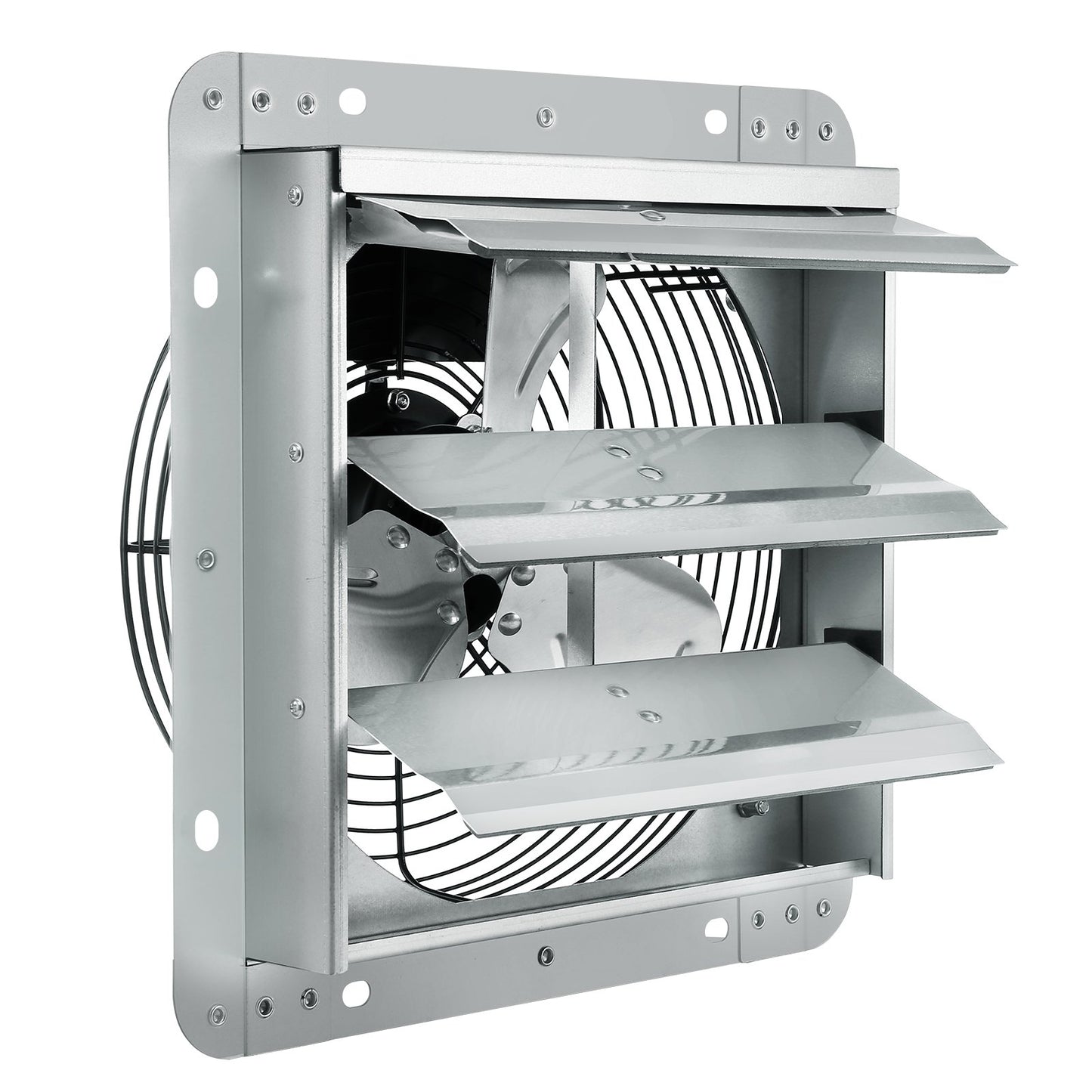 Jalousie-Abluftventilator, 254 mm, Hochgeschwindigkeits-Dachbodenventilator mit 1400 U/min und 753 CFM, Aluminium-Wandmontage, mit Wechselstrommotor, Belüftung und Kühlung für Gewächshäuser, Garagen, Schuppen und Werkstätten