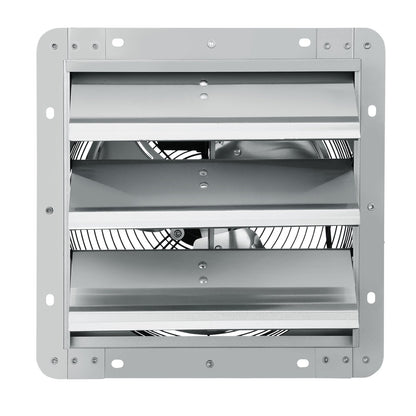 Jalousie-Abluftventilator, 254 mm, Hochgeschwindigkeits-Dachbodenventilator mit 1400 U/min und 753 CFM, Aluminium-Wandmontage, mit Wechselstrommotor, Belüftung und Kühlung für Gewächshäuser, Garagen, Schuppen und Werkstätten