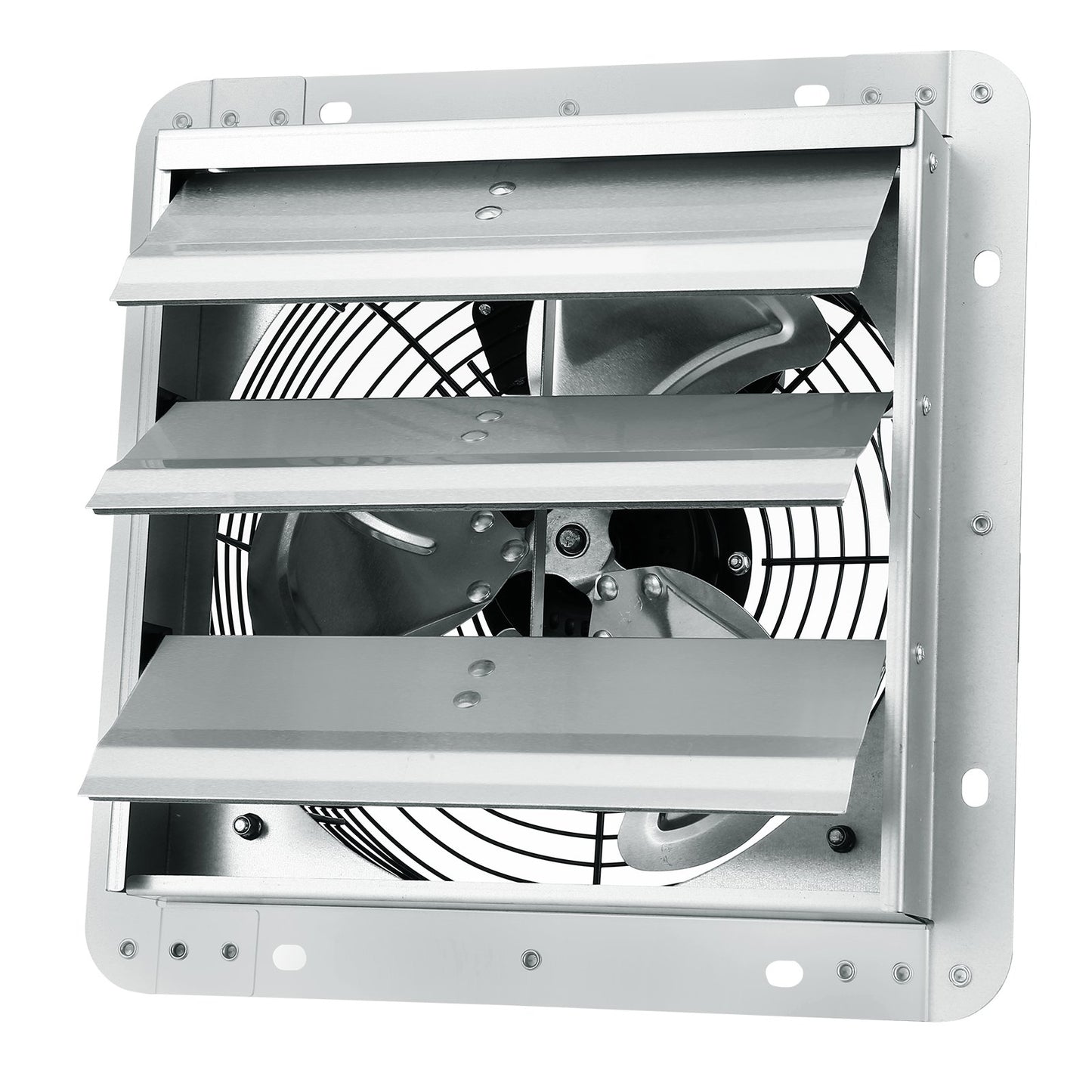Jalousie-Abluftventilator, 254 mm, Hochgeschwindigkeits-Dachbodenventilator mit 1400 U/min und 753 CFM, Aluminium-Wandmontage, mit Wechselstrommotor, Belüftung und Kühlung für Gewächshäuser, Garagen, Schuppen und Werkstätten
