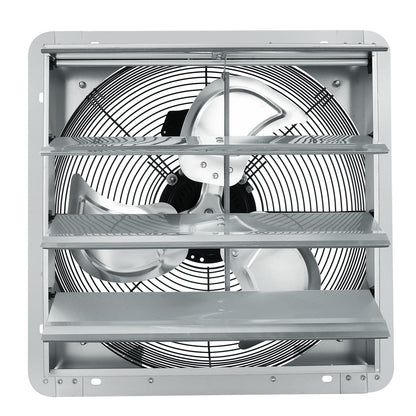 Jalousie-Abluftventilator, 406 mm, Hochgeschwindigkeits-Dachbodenventilator mit 1400 U/min und 2000 CFM, Aluminium-Wandmontage, mit Wechselstrommotor, Belüftung und Kühlung für Gewächshäuser, Garagen, Schuppen und Werkstätten