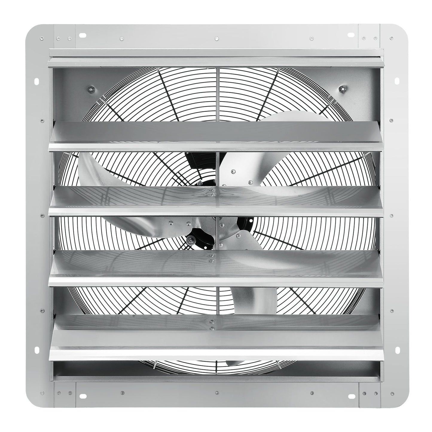 Jalousie-Abluftventilator, 610 mm, Hochgeschwindigkeits-Dachbodenventilator mit 1400 U/min und 2892 CFM, Aluminium-Wandmontage, mit Wechselstrommotor, Belüftung und Kühlung für Gewächshäuser, Garagen, Schuppen und Werkstätten