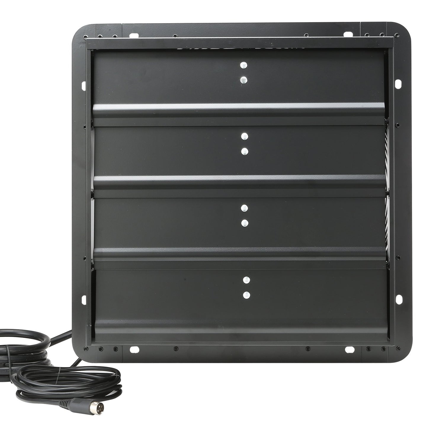 Jalousie-Abluftventilator, 406 mm mit Temperatur- und Feuchtigkeitsregler, EC-Motor, 1747 CFM, drehzahlverstellbarer Wandventilator für Dachböden, Belüftung und Kühlung für Gewächshäuser, Garagen, Schuppen