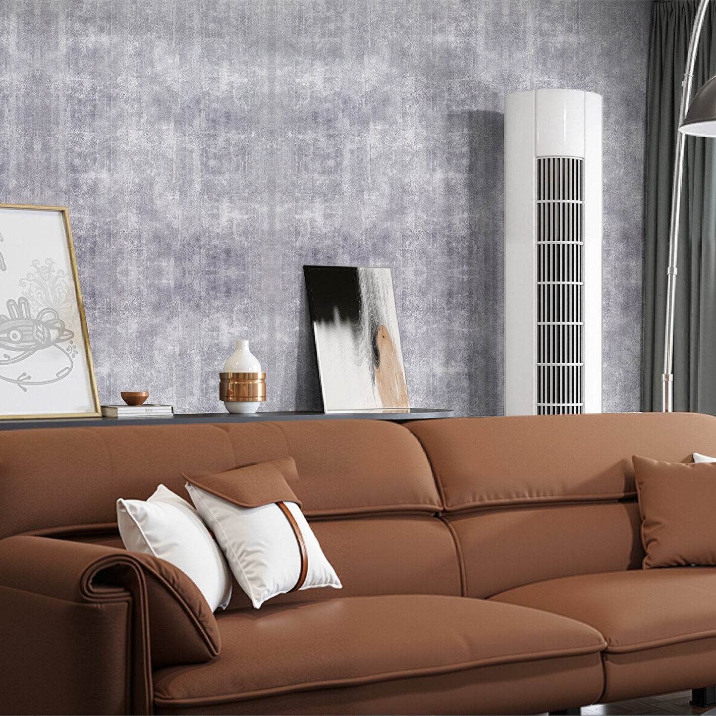 Selbstklebende, wasserfeste Kontaktfolie (40 cm x 15 m) im Industriestil, leicht zu reinigen, ideal für Schlafzimmer, Küche, Büro und Badezimmer. Dunkelgrau.