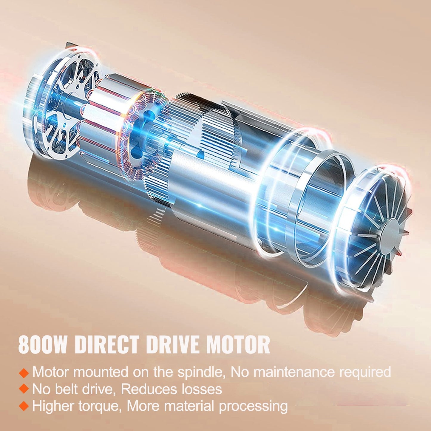 Mini-Metalldrehmaschine, 17,8 cm x 40,7 cm, 800 W Präzisions-Tischdrehmaschine, stufenlos einstellbare Drehzahl 150–2500 U/min, mit 9,9 cm 3-Backen-Metallfutter-Werkzeugkasten zur Bearbeitung von Präzisionsteilen