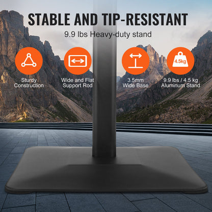 Pedestal Sign Holder, 11 x 17 Inch Vertical and Horizontal Adjustable Poster Stand, Heavy-Duty Floor Standing Sign Holder with Metal Base for Display, Advertisement, and Outdoor, Black