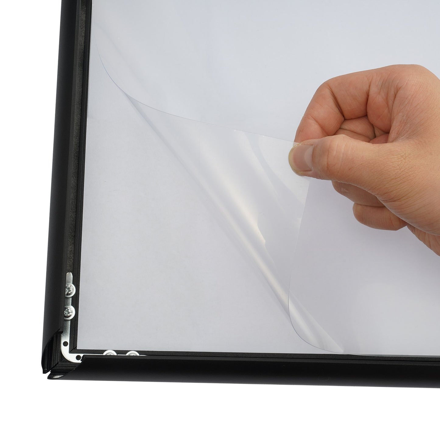 Pedestal Sign Holder, 11 x 17 Inch Vertical and Horizontal Adjustable Poster Stand, Heavy-Duty Floor Standing Sign Holder with Metal Base for Display, Advertisement, and Outdoor, Black